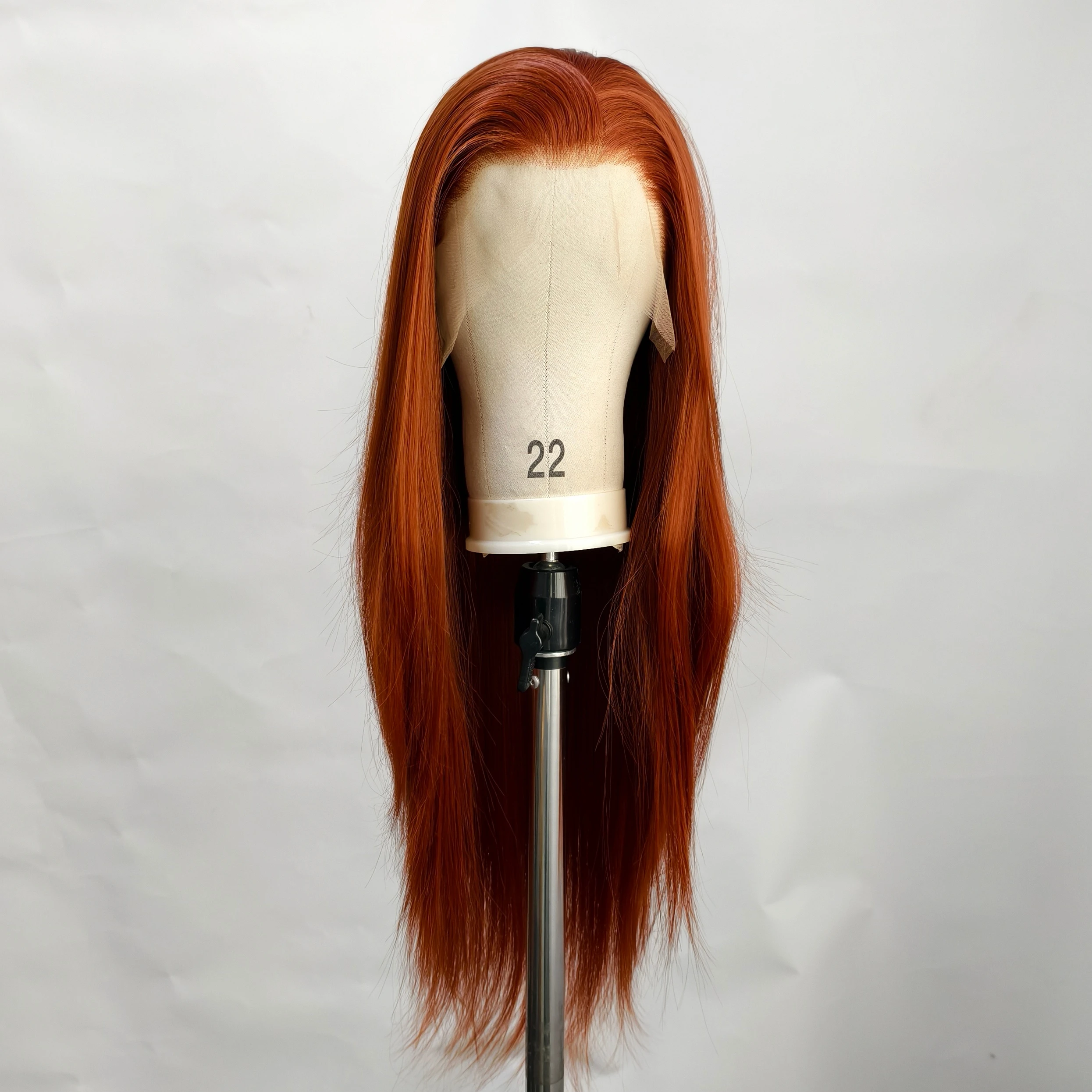 Auburn Brown Lace Front Wig Copper Red Synthetic Lace Front Wig Pre Plucked Wear and Go Glueless Wigs for Women