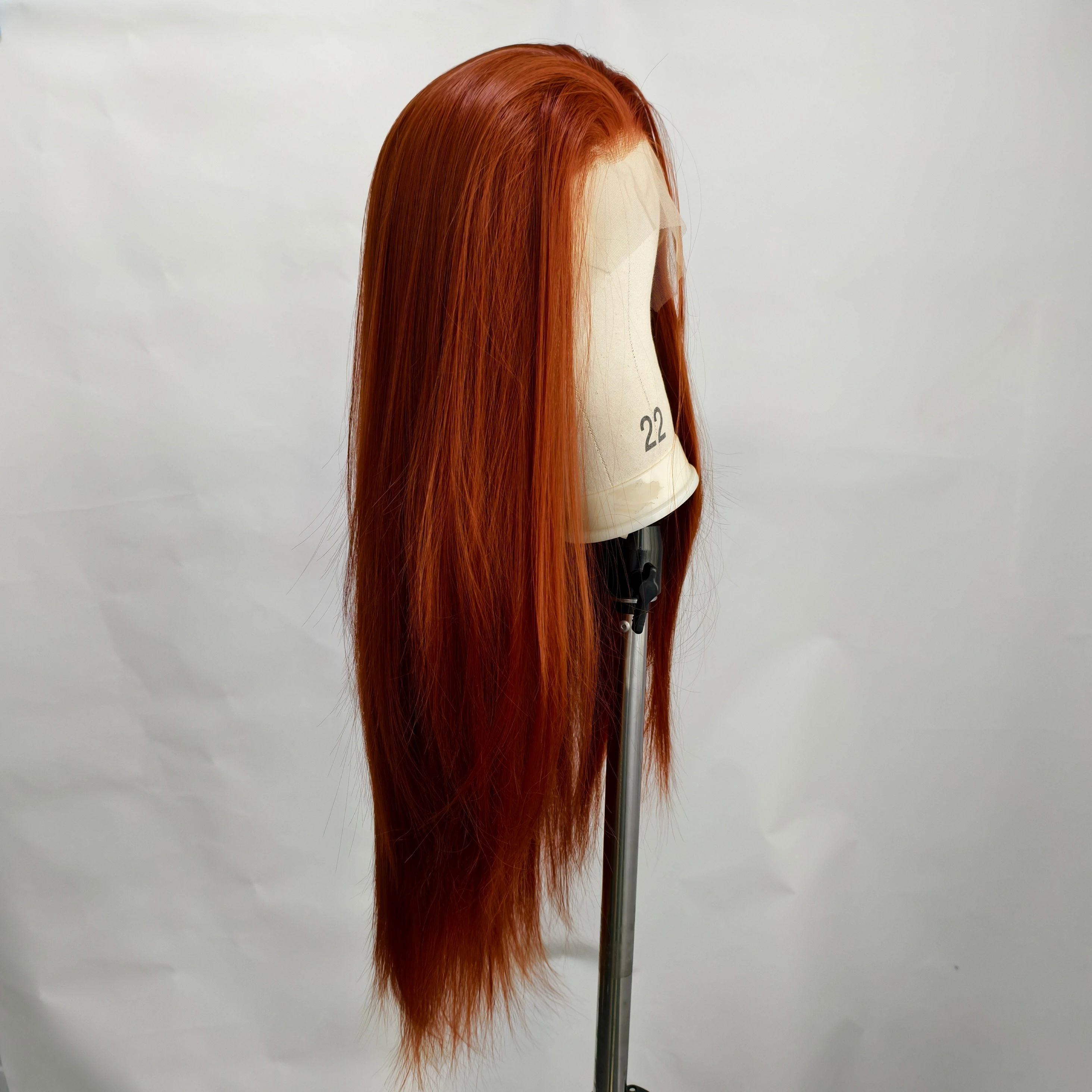 Auburn Brown Lace Front Wig Copper Red Synthetic Lace Front Wig Pre Plucked Wear and Go Glueless Wigs for Women