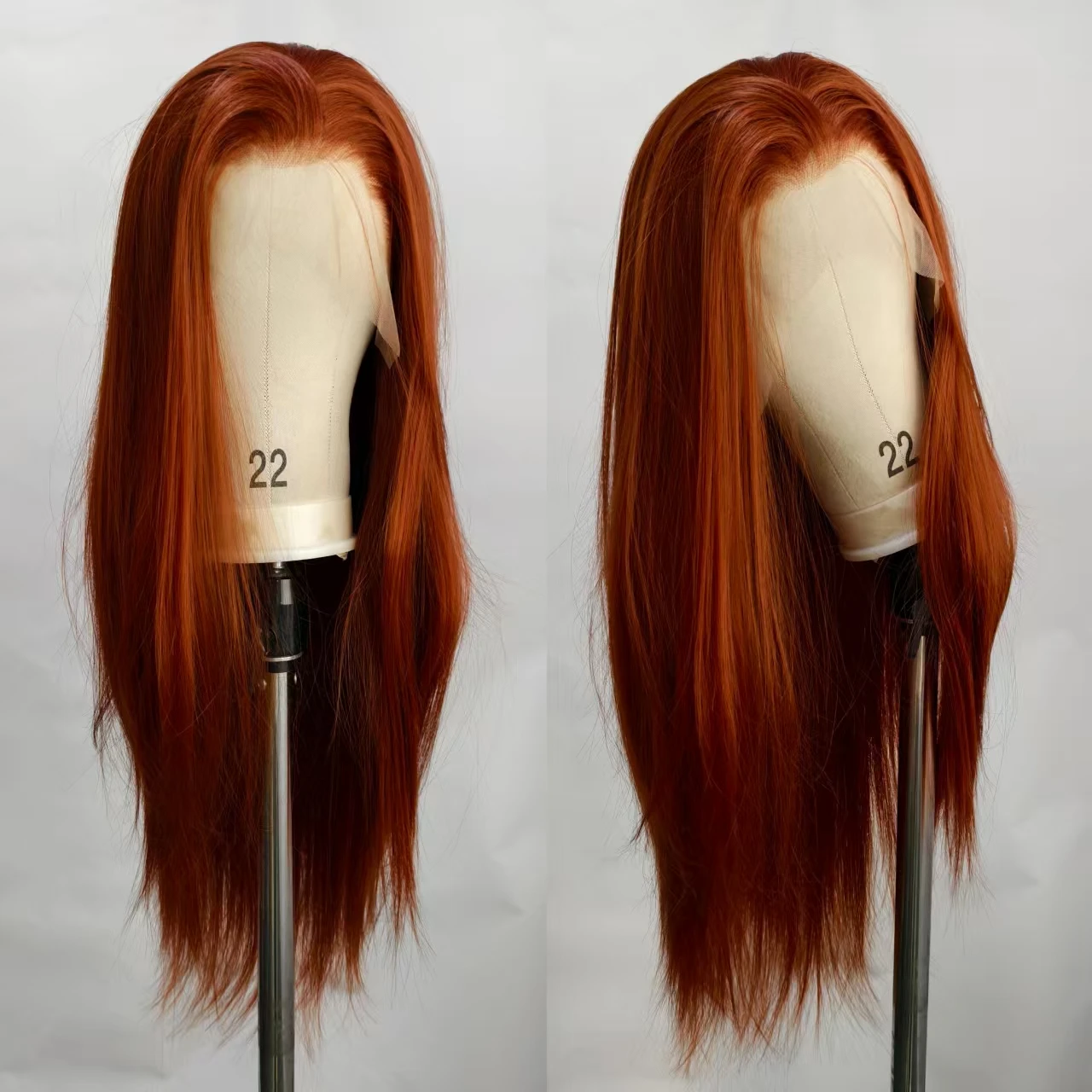 Auburn Brown Lace Front Wig Copper Red Synthetic Lace Front Wig Pre Plucked Wear and Go Glueless Wigs for Women
