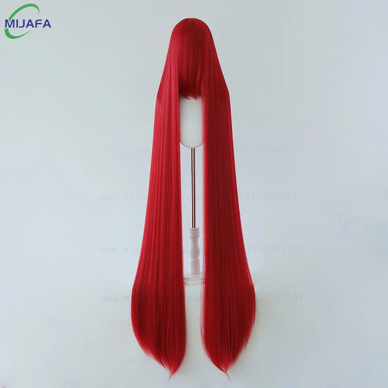 700g High Quality 59" 150cm Long Straight Cosplay Wig With Bang Blond Brown Red Green Blue Heat Resistant Hair Colors Anime Wigs
