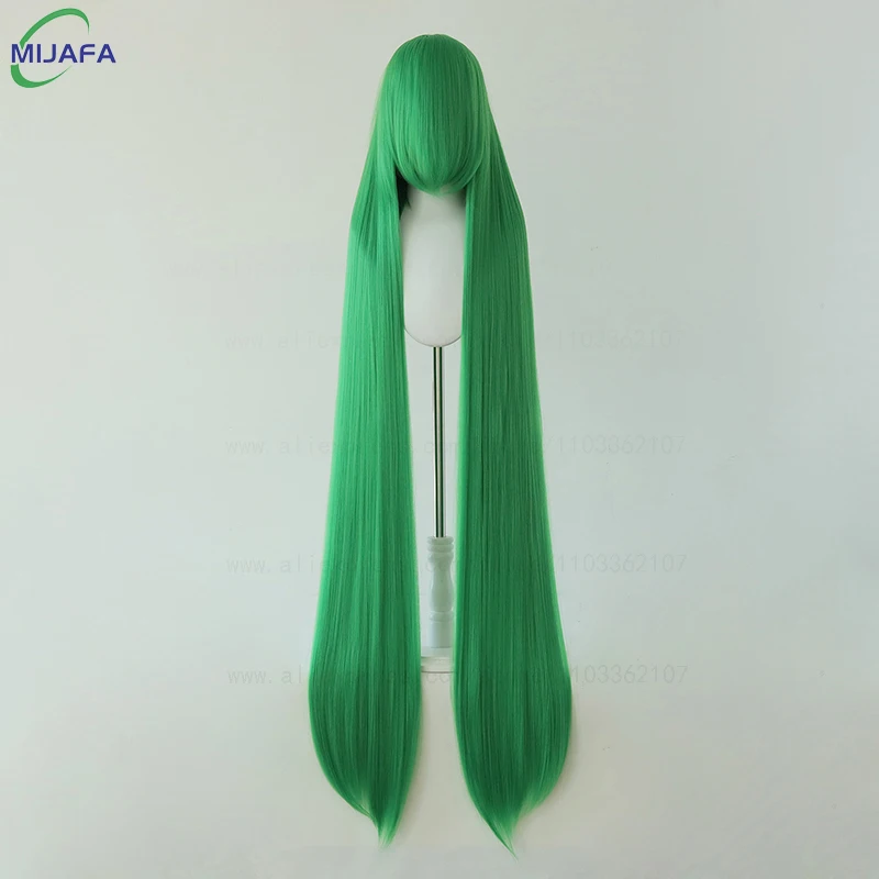 700g High Quality 59" 150cm Long Straight Cosplay Wig With Bang Blond Brown Red Green Blue Heat Resistant Hair Colors Anime Wigs