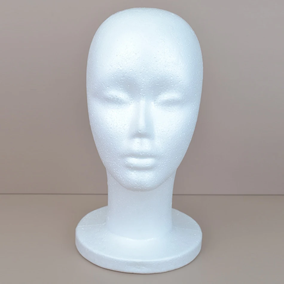 Female Mannequin Head Polystyrene Foam Hat Glasses Display Hat Wig Display Stand Rack Mannequin Manikin Head Model