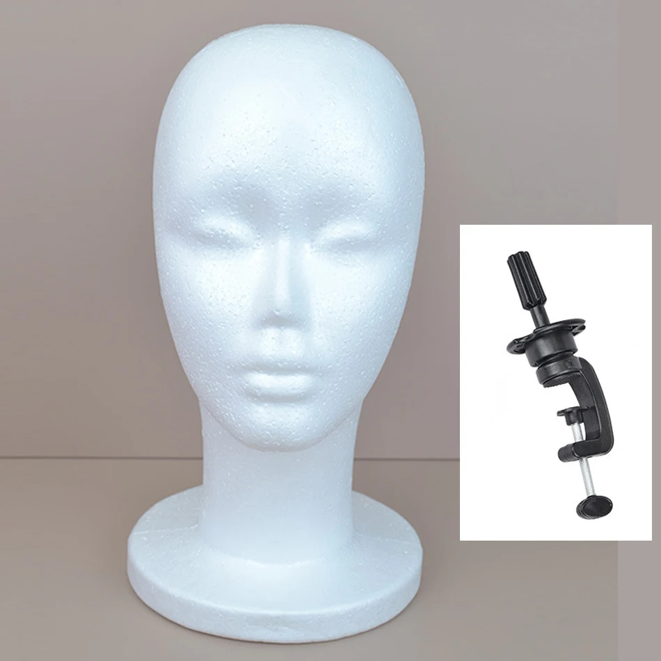 Female Mannequin Head Polystyrene Foam Hat Glasses Display Hat Wig Display Stand Rack Mannequin Manikin Head Model