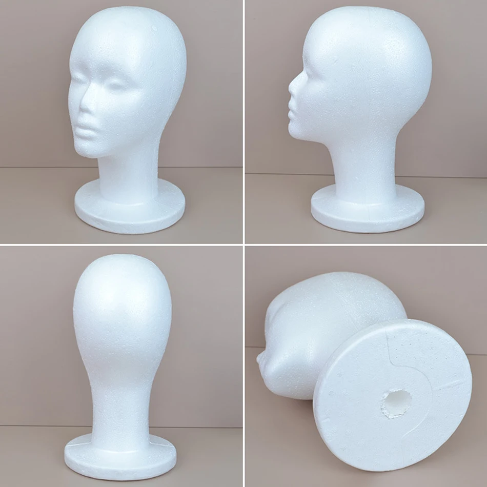Female Mannequin Head Polystyrene Foam Hat Glasses Display Hat Wig Display Stand Rack Mannequin Manikin Head Model
