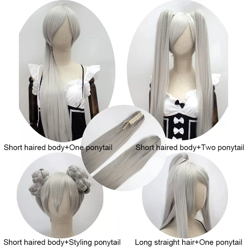 Snoya Synthetic 80cm Versatile Long Straight Claw Clip Ponytail Extensions for Ancient Costume Design Red Purple Pink Blue Black