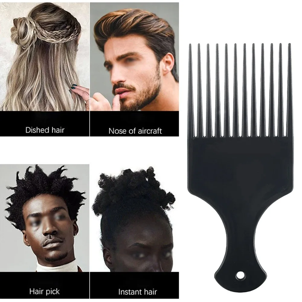 Afro Pick Comb For African American Hair Wide Tooth Detangle Styling Comb For Curly Kinky Wig Braiding Hairdressing Tool