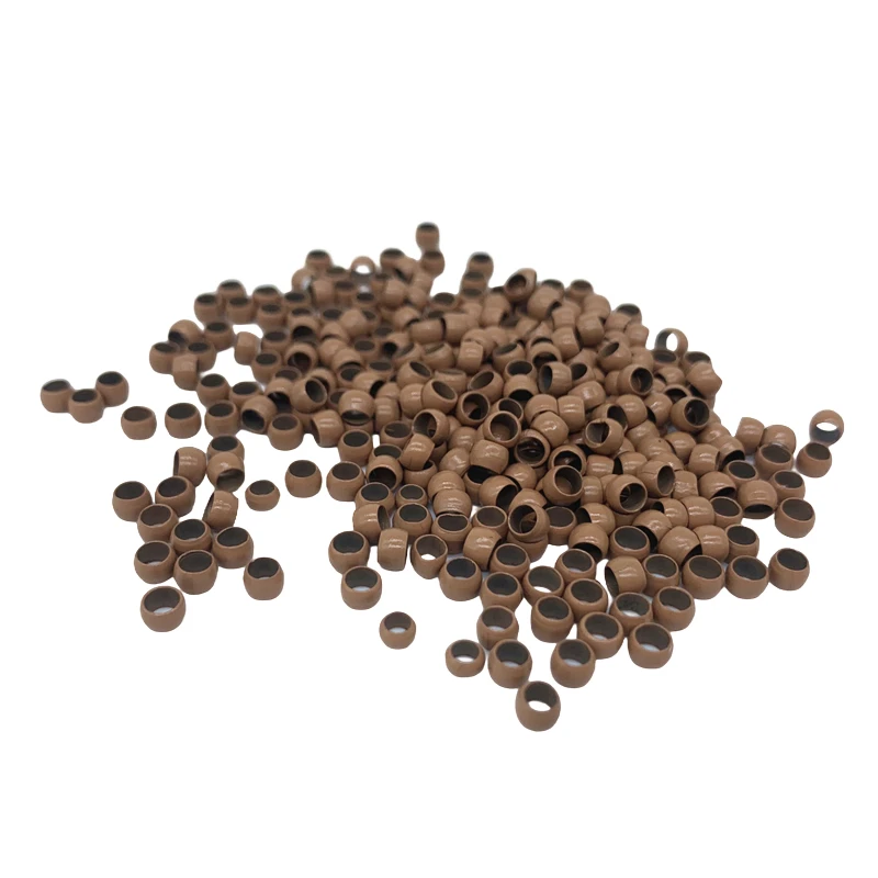 500pcs 4.0mm Copper Nano Beads Without silicone for Hair Extensions Micro Link Rings Beads