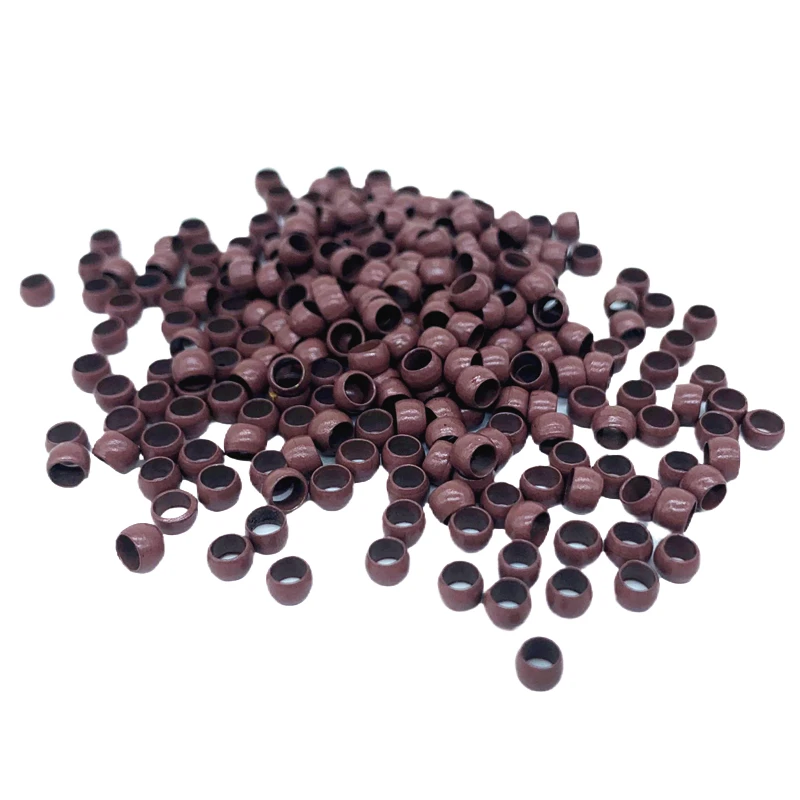 500pcs 4.0mm Copper Nano Beads Without silicone for Hair Extensions Micro Link Rings Beads
