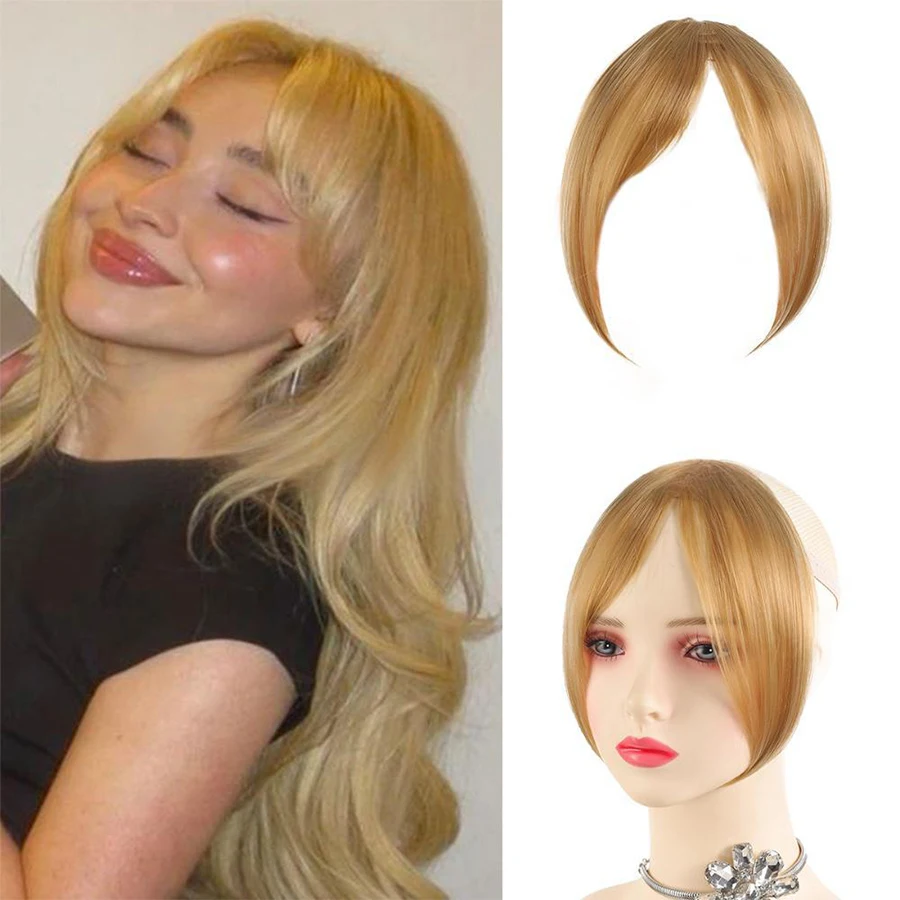 Eight Character French Bangs Wig Piece Female Synthetic BB Clip Fluffy Top Reissue Eight Character Bangs Thin Invisible Hairpins