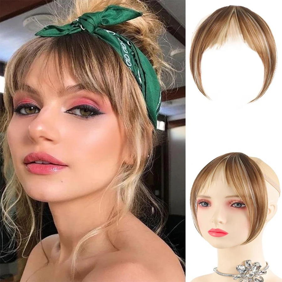 Eight Character French Bangs Wig Piece Female Synthetic BB Clip Fluffy Top Reissue Eight Character Bangs Thin Invisible Hairpins