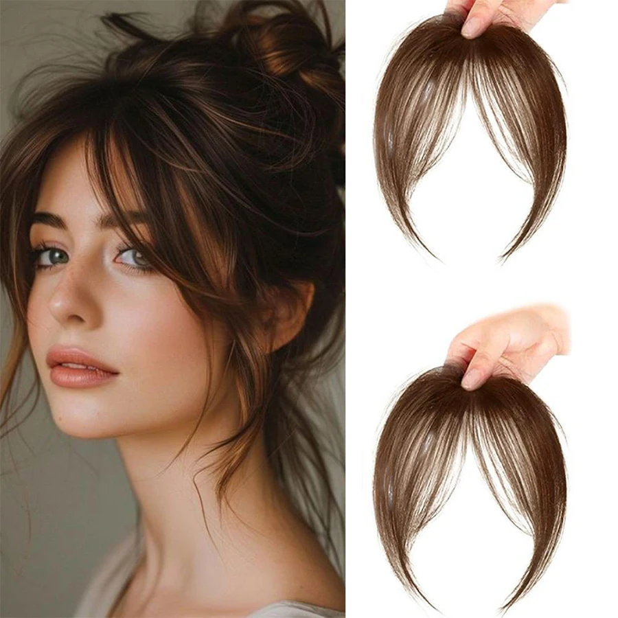 Eight Character French Bangs Wig Piece Female Synthetic BB Clip Fluffy Top Reissue Eight Character Bangs Thin Invisible Hairpins