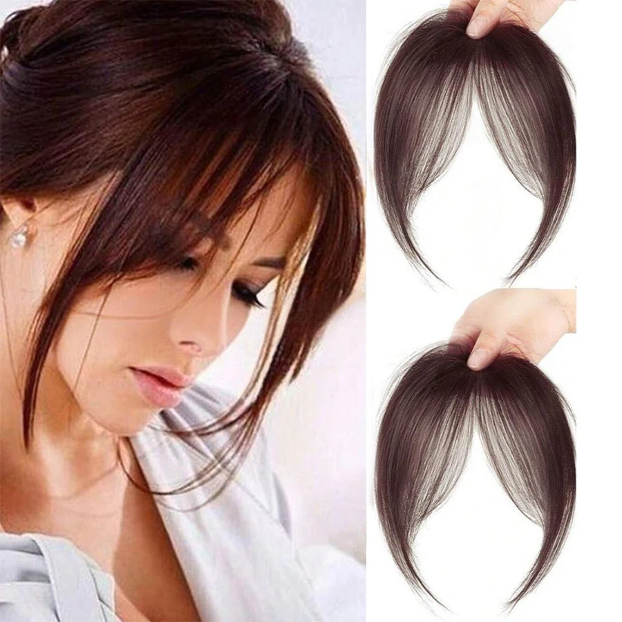 Eight Character French Bangs Wig Piece Female Synthetic BB Clip Fluffy Top Reissue Eight Character Bangs Thin Invisible Hairpins