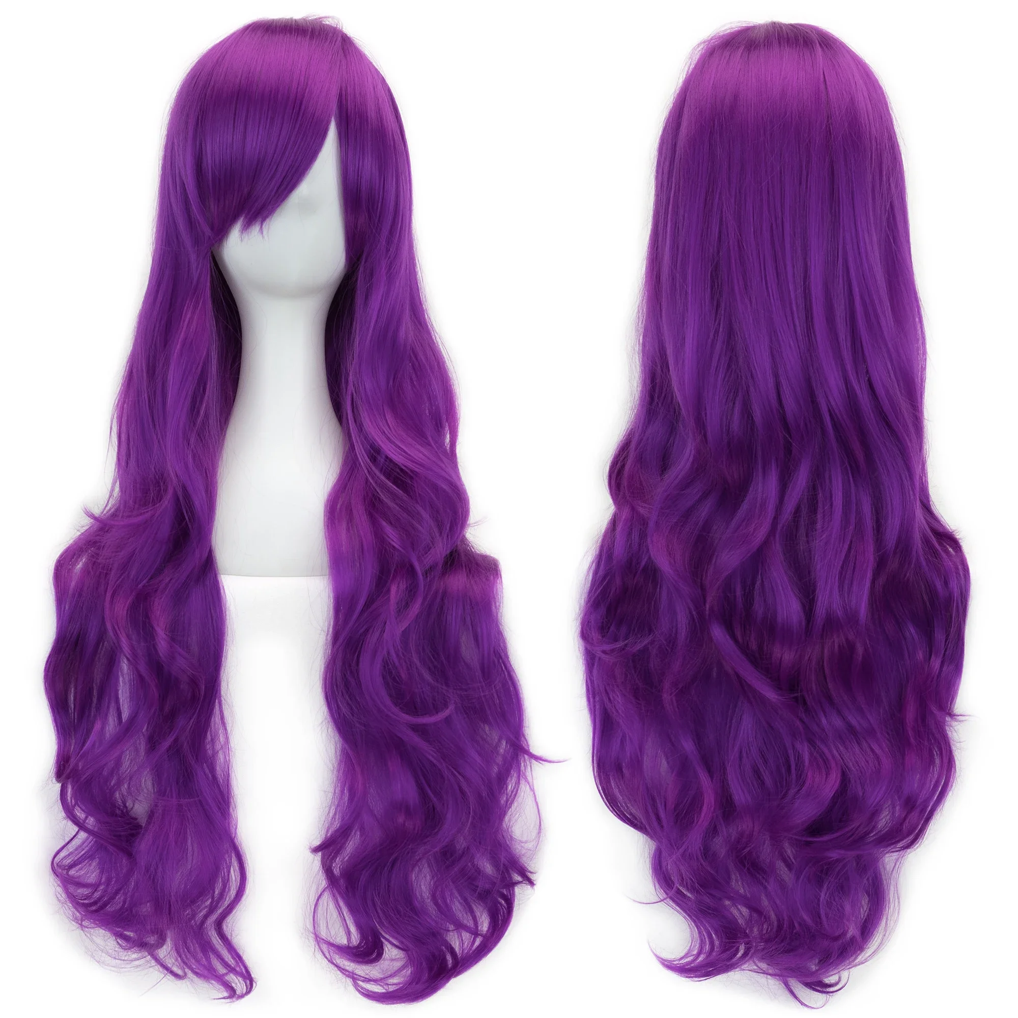 Soowee Curly Long Synthetic Hair Green Wig Hairpiece Pink Black Party Hair Cosplay Wigs for Women
