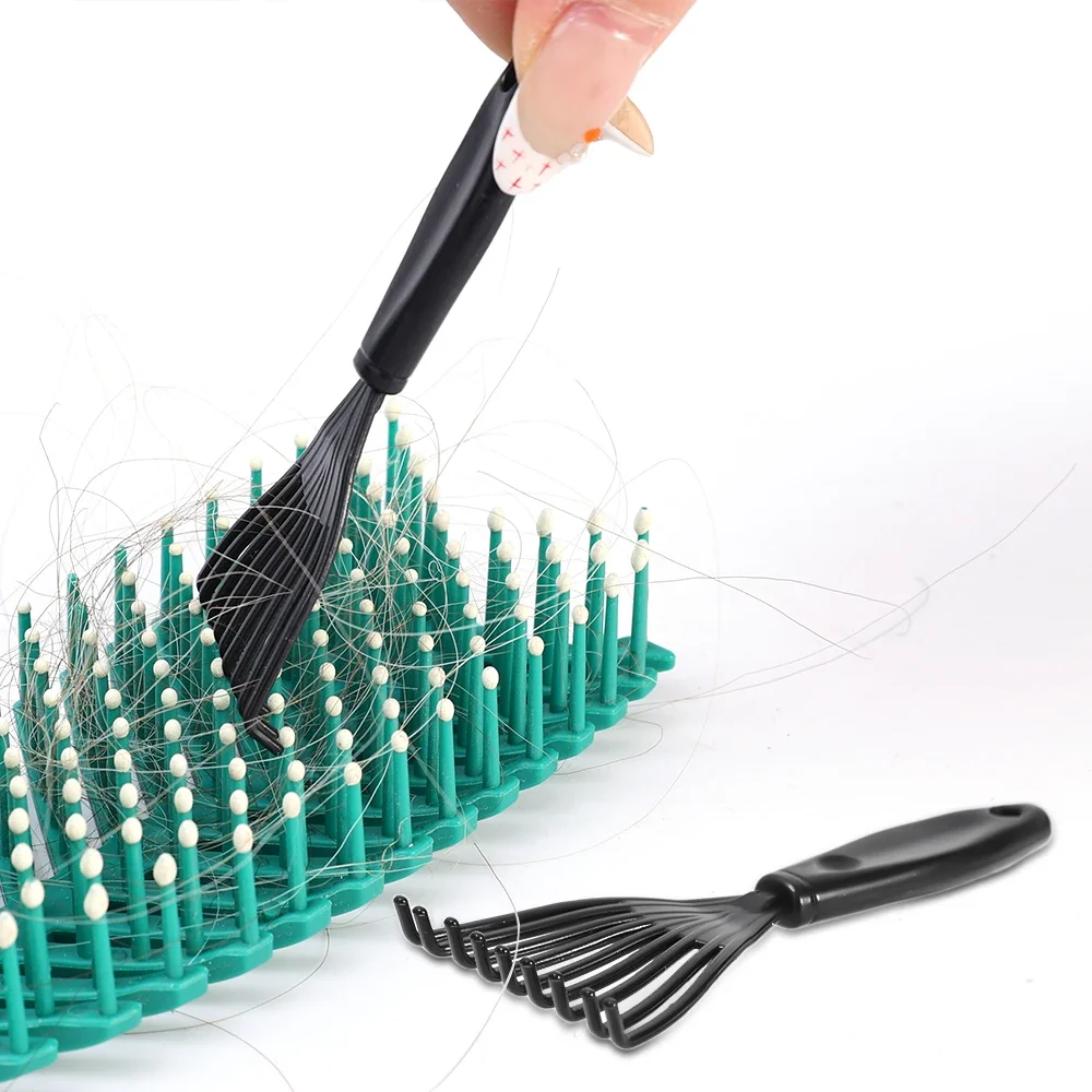 Plastic Mini Comb Cleaner Embedded Hair Brush Hair Remover Household Handle Cleaning Brushes Cleaners Special for Real Hair Wigs