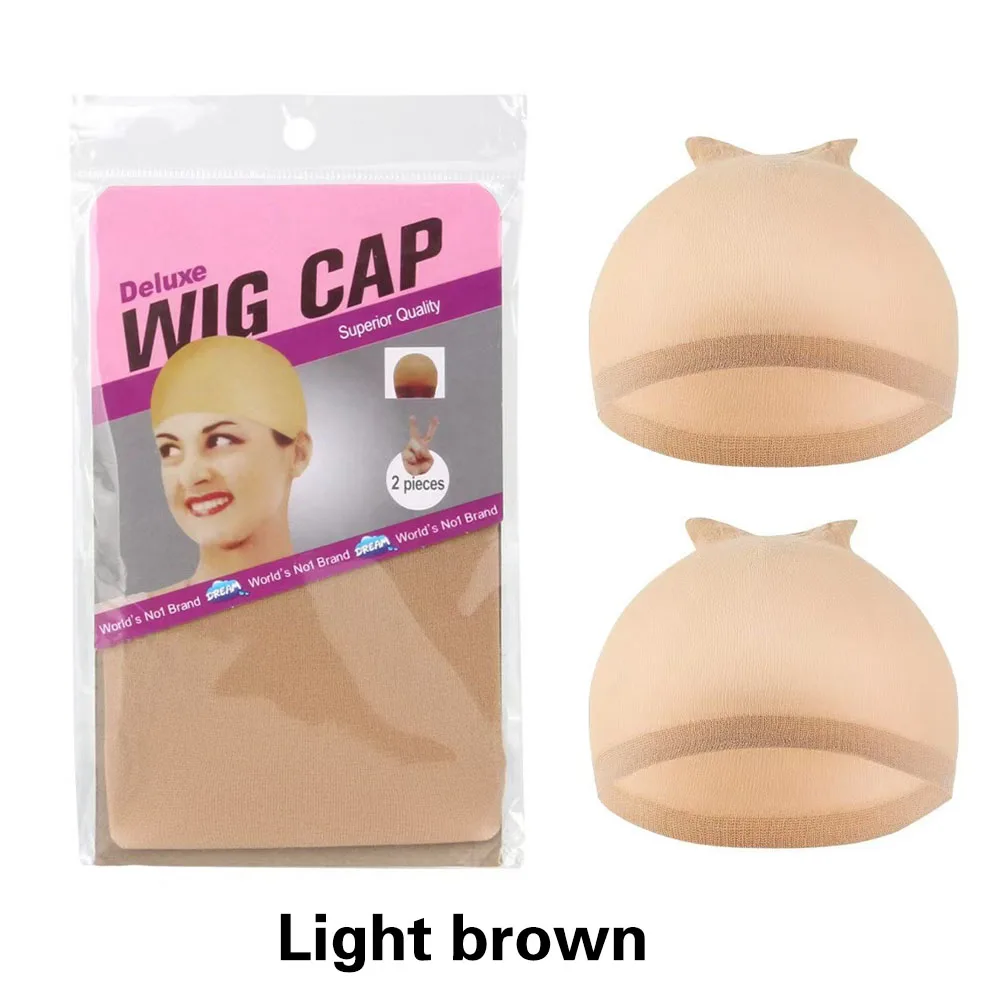 2/6/12pcWig Caps Hair Nets Weave Hairnets Stocking Wig Caps Stretch Mesh Caps Stocking Caps for Making Wigs Free Size