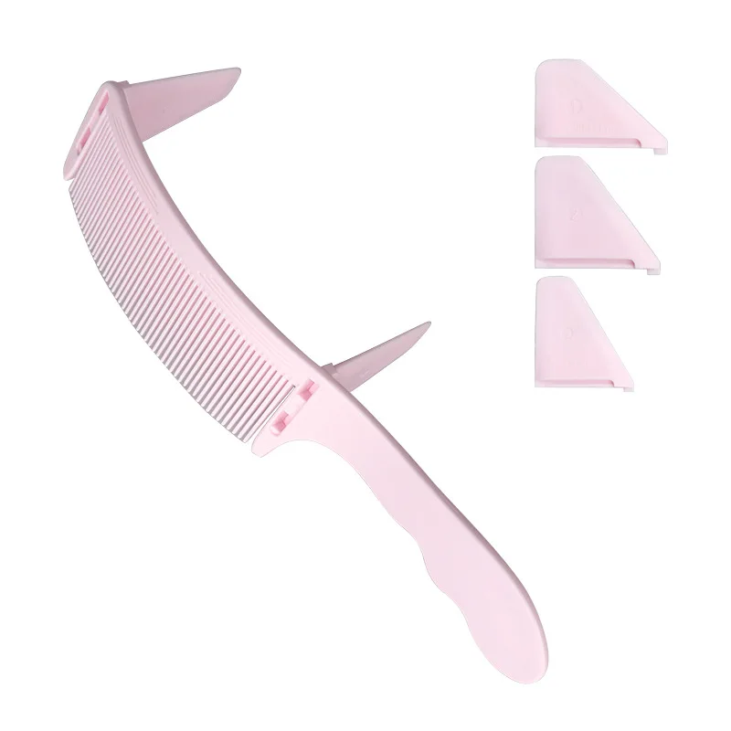 1 Piece of New Professional Barber Hair Cutting Curved Positioning Comb Heat-Resistant Flat Top Comb Special for Real Hair Wigs