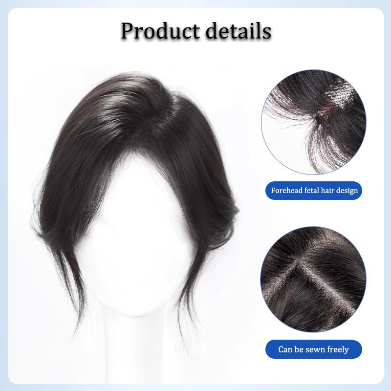 Wig Patches for Women with Fluffy Hair on the Top of the Head Natural and Seamless Hair Coverage White Hair Replacement Patches