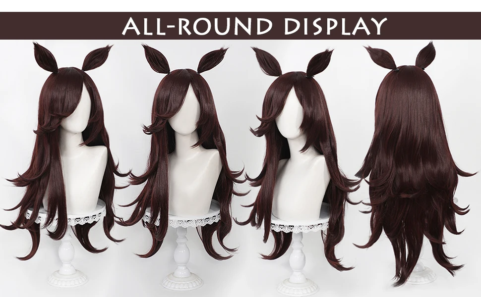 Manhattan Cafe Umamusume Pretty Derby Cosplay Long Black Straight Heat Resistant Synthetic Wig Yugen Rose Yanagi Midori Sayo Wig