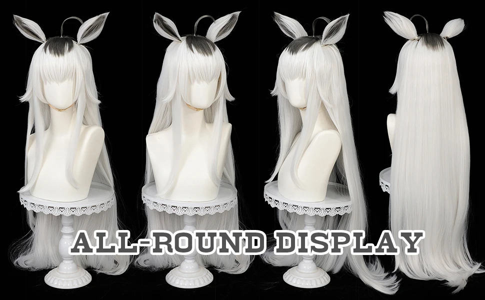Manhattan Cafe Umamusume Pretty Derby Cosplay Long Black Straight Heat Resistant Synthetic Wig Yugen Rose Yanagi Midori Sayo Wig