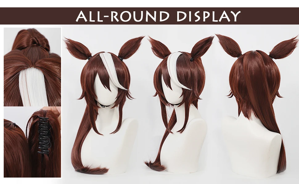 Manhattan Cafe Umamusume Pretty Derby Cosplay Long Black Straight Heat Resistant Synthetic Wig Yugen Rose Yanagi Midori Sayo Wig