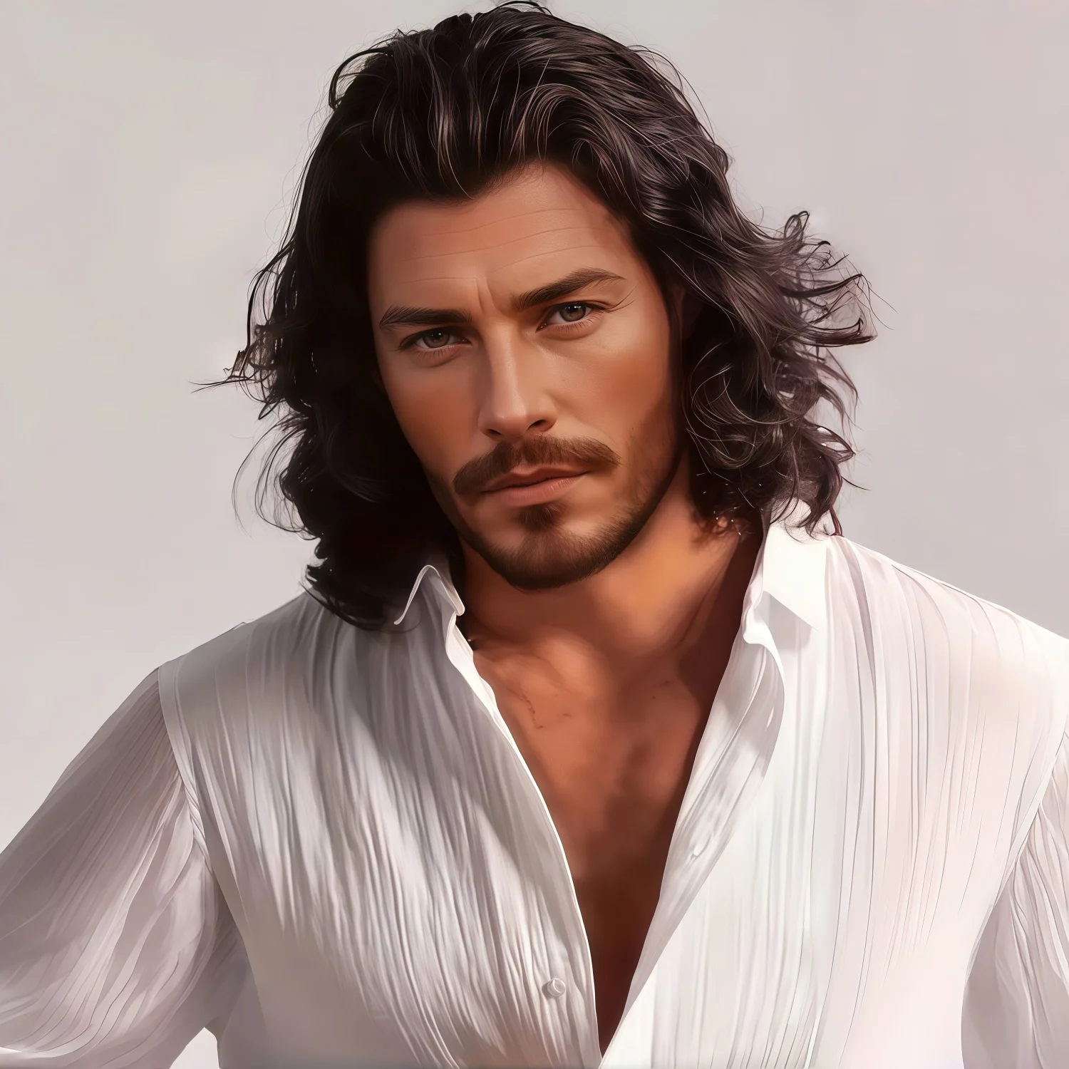 Men's and Women's Medium to Long Wavy Wig with Bangs and Curly Brown Short Curly Synthetic Wig, Natural Wavy Black Brown