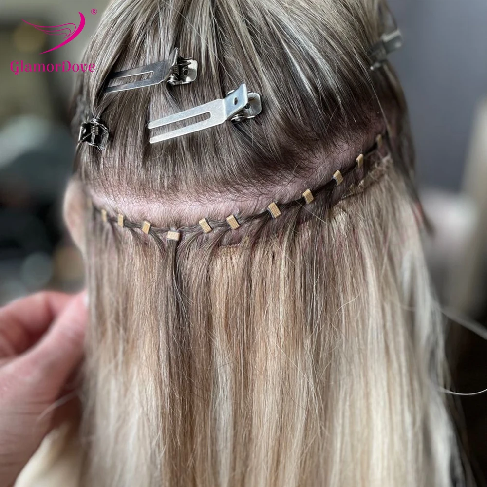 GlamorDove 1000Pcs 4mm Micro Rings For Hair Extensions Microlinks For Hair Silicone Lined Hair Extension Bead Tools Accessories