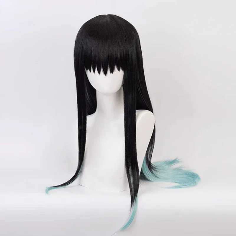 Anime Tokitou Muichirou Cosplay Wig Muichiro Tokito Wig Heat Resistant Synthetic Hair Wigs