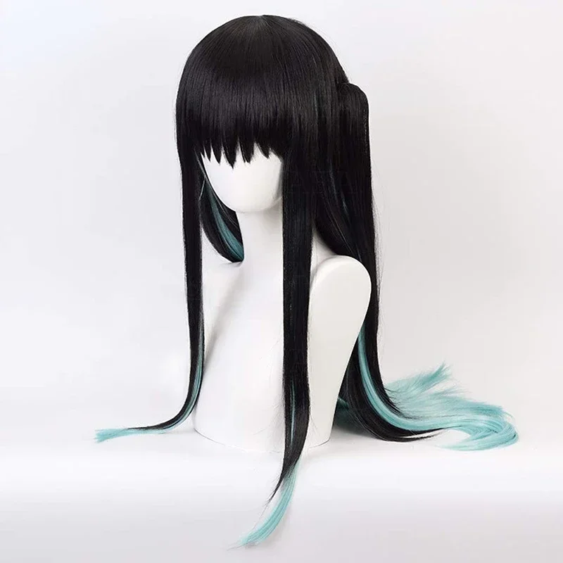 Anime Tokitou Muichirou Cosplay Wig Muichiro Tokito Wig Heat Resistant Synthetic Hair Wigs