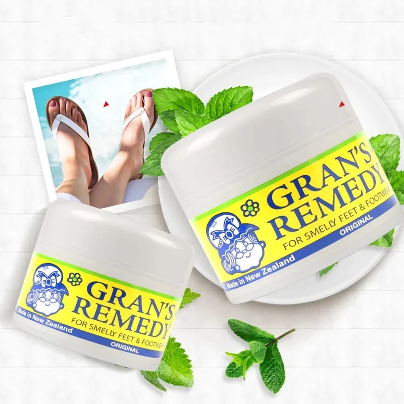 3pcs Grans Remedy Foot Powder Natural Shoe Deodorizer & Foot Odor Eliminator Powder For Men Women Kids Absorb Sweat Fast-Acting