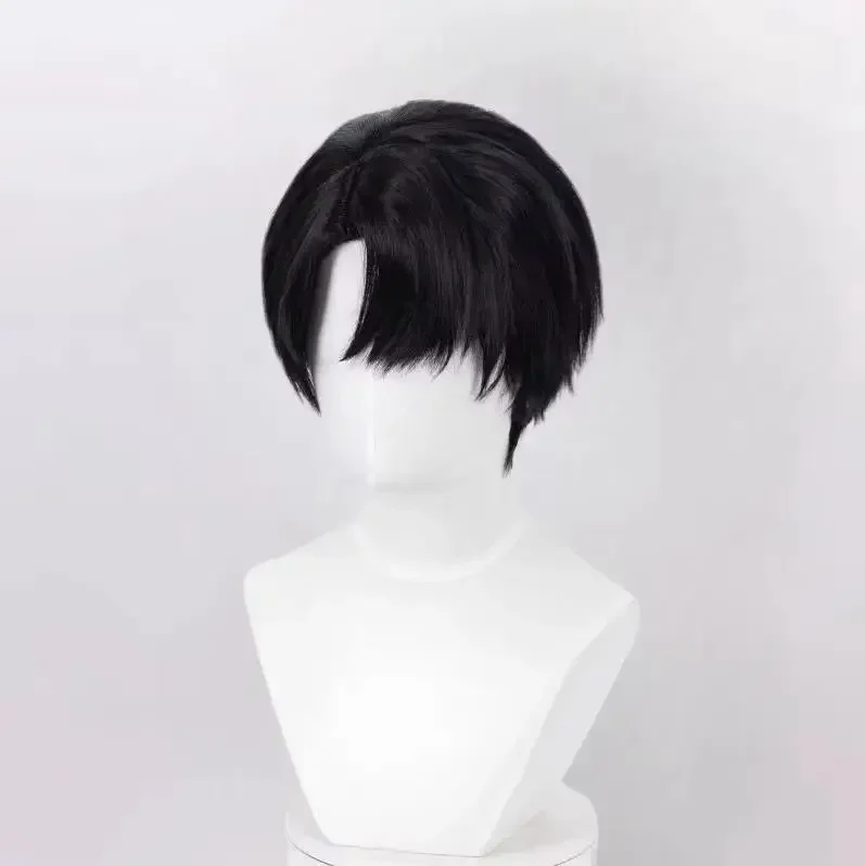 Anime Alien Stage Ivan Cosplay Black Sorrow Cosplay Black Wig Short Black synthetic Cos Wigs Heat Resistant Hair Wigs Halloween