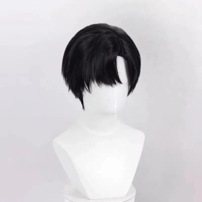 Anime Alien Stage Ivan Cosplay Black Sorrow Cosplay Black Wig Short Black synthetic Cos Wigs Heat Resistant Hair Wigs Halloween