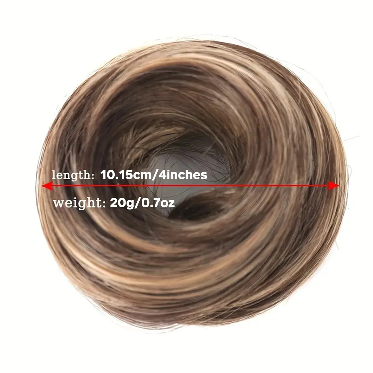 Synthetic rubber band elastic hair ring multi-color heat-resistant bun hair extension wig that surrounds a woman's ponytail