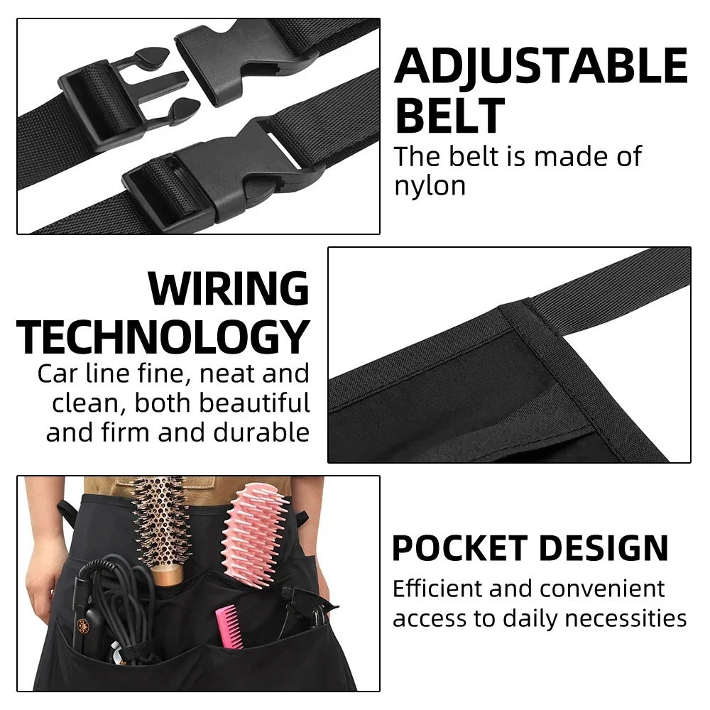 1Pcs New Versatile Waist Apron For Barbers Beauty Experts Car Mechanics Featuring Tool Pouch And Water Resistance
