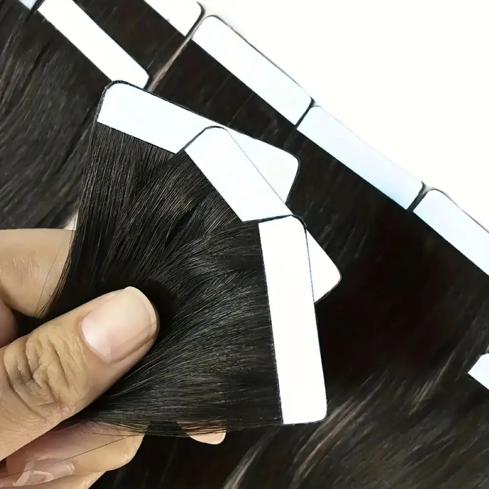 Tape Hair Extensions Machine Remy Seamless Skin Weft Adhesive 4x0.8cm Tape In Human Hair Natural Black Brown Blonde 20pcs 26inch