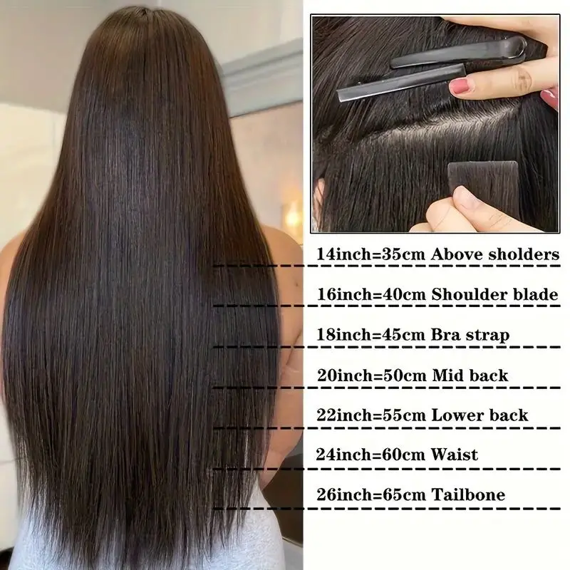 Tape Hair Extensions Machine Remy Seamless Skin Weft Adhesive 4x0.8cm Tape In Human Hair Natural Black Brown Blonde 20pcs 26inch