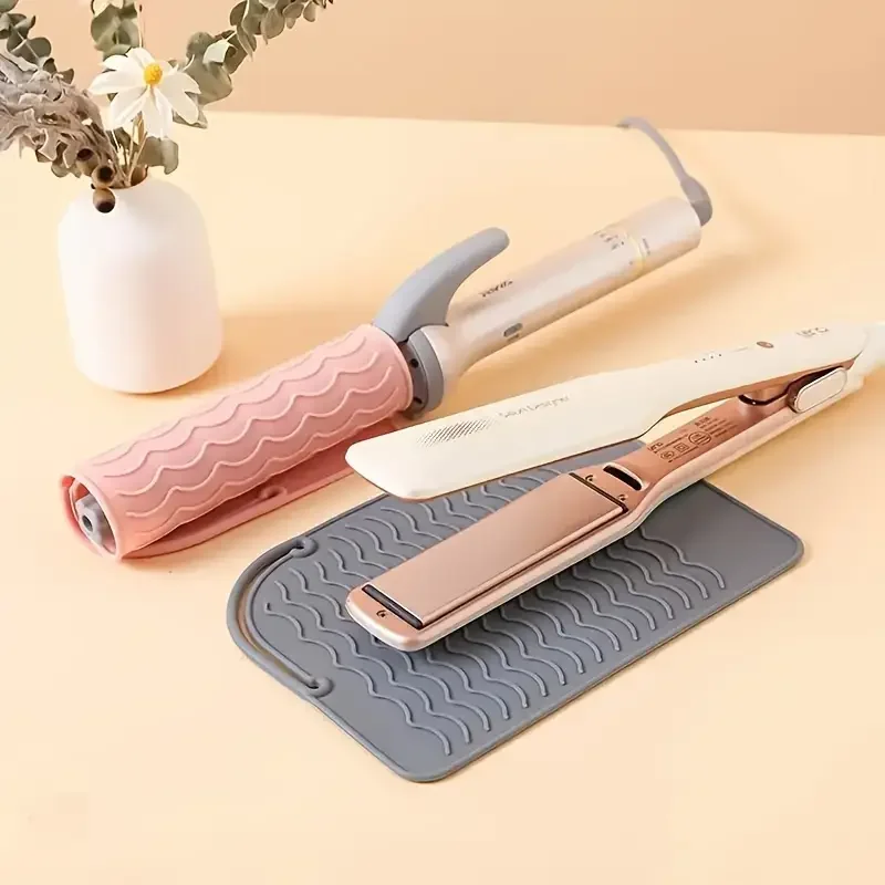 New Plus Size Silicone Heat Resistant Mat Portable Travel Hot Tools Pad Cover for Curling Iron, Flat Iron Hair Straightener
