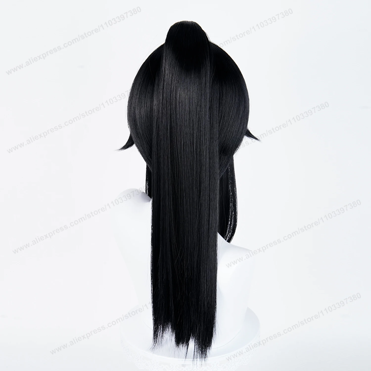 Ayano Aishi Cosplay Synthetic Wig Woman Hair 53cm Black Ponytail Anime Heat Resistant Wigs
