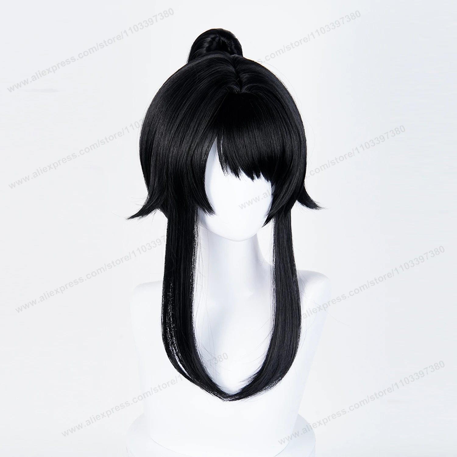 Ayano Aishi Cosplay Synthetic Wig Woman Hair 53cm Black Ponytail Anime Heat Resistant Wigs