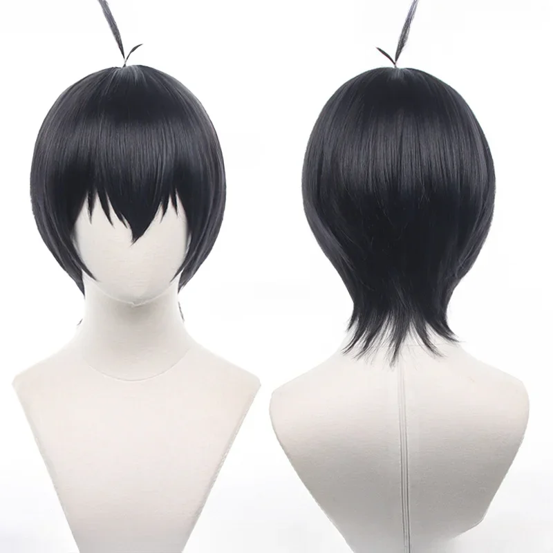 Anime Isagi Yoichi Cosplay Wig Short Black/Blue Cosplay Wigs Heat Resistant Yoichi Isagi Wigs Halloween Party Synthetic Wigs
