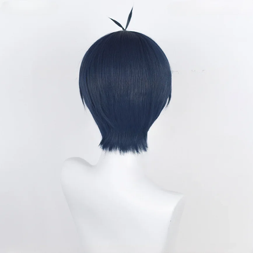 Anime Isagi Yoichi Cosplay Wig Short Black/Blue Cosplay Wigs Heat Resistant Yoichi Isagi Wigs Halloween Party Synthetic Wigs
