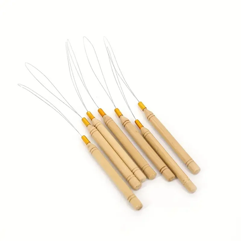 2-20pcs Micro Rings Loop Tool Loop Threader Pulling Needle Used with Hair Plier And Beads for Human Hair Feather Extension Tools
