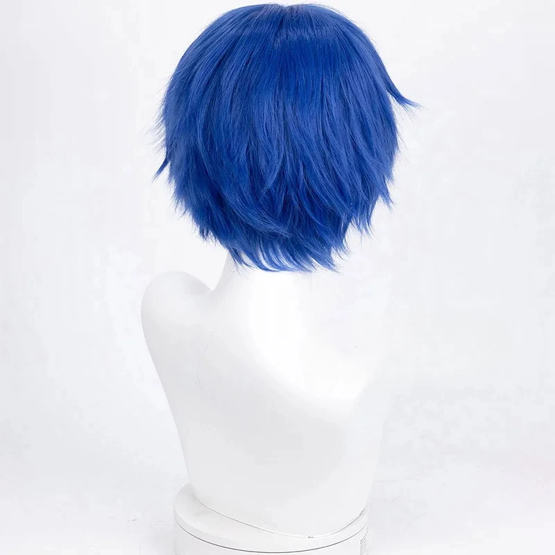 Natsume Cosplay Wig Vocaloid Cosplay Short Blue Wig Hair for Halloween Costume Theme Party Heat Resistant Synthetic Wigs