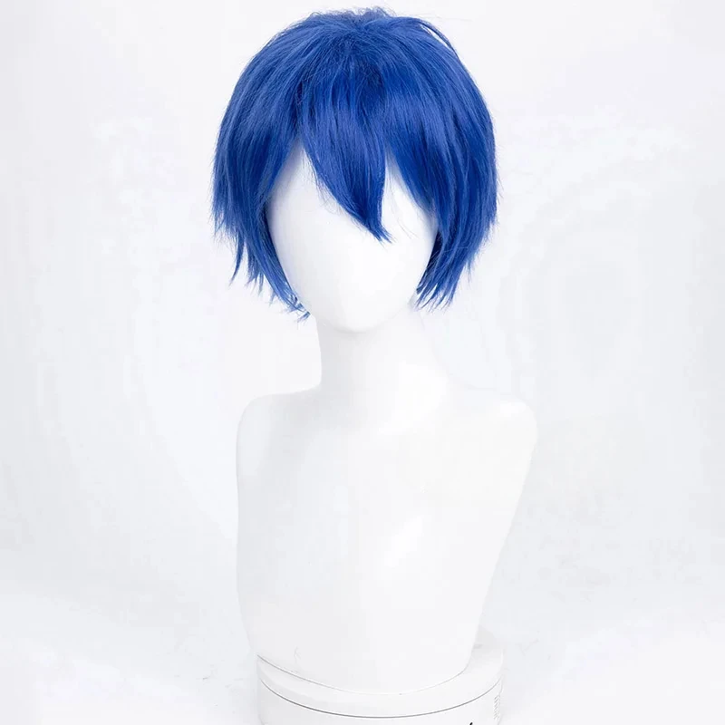 Natsume Cosplay Wig Vocaloid Cosplay Short Blue Wig Hair for Halloween Costume Theme Party Heat Resistant Synthetic Wigs