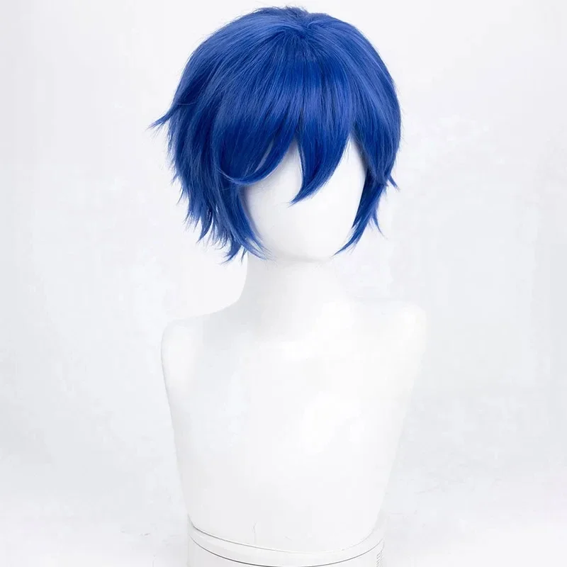 Natsume Cosplay Wig Vocaloid Cosplay Short Blue Wig Hair for Halloween Costume Theme Party Heat Resistant Synthetic Wigs