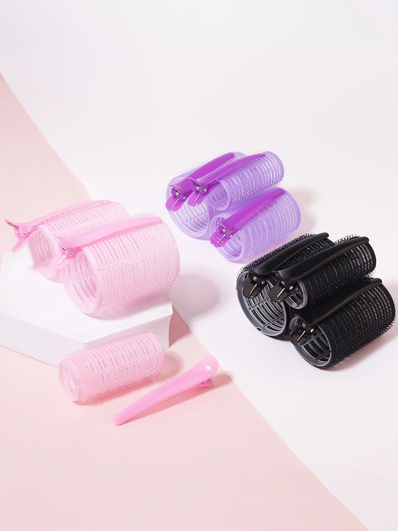 6pcs/set of Non Heated Curly Hair Fluffy Tubes DIY Curly Hair Tubes for Styling Fixed Hair Clip Set, Special for Real Hair Wigs