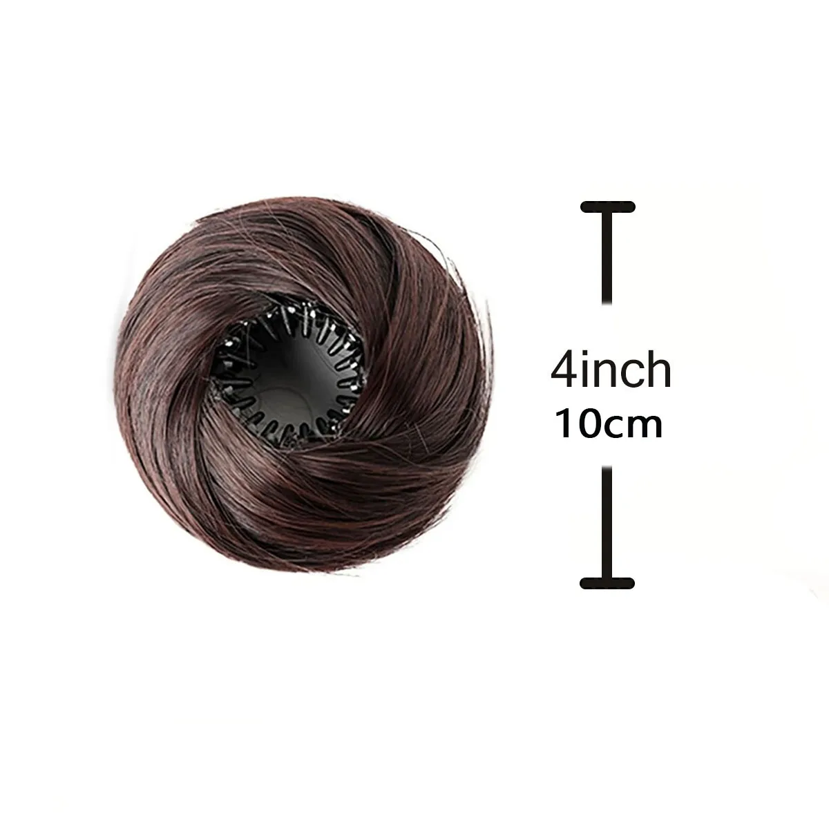 1PC Synthetic Hair Bun With Circle Elastic Clips Straight Donut Updo Hair Wig Bird's Nest Shaped Retractable Bun for Women