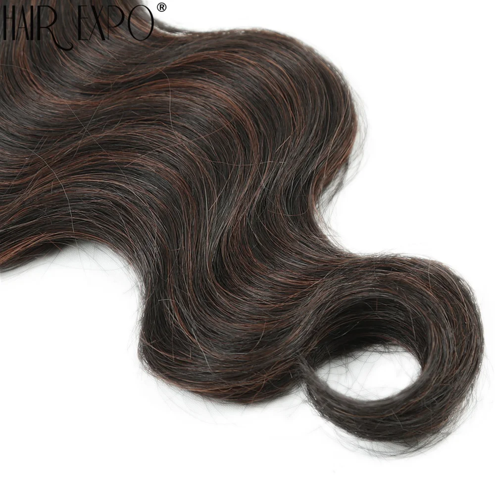 Bio Body Wave Hair Bundles 24Inch Piano Blonde Natural Synthetic Hair Extensions Ombre Thick Ponytail Loose Deep Hair Weaving