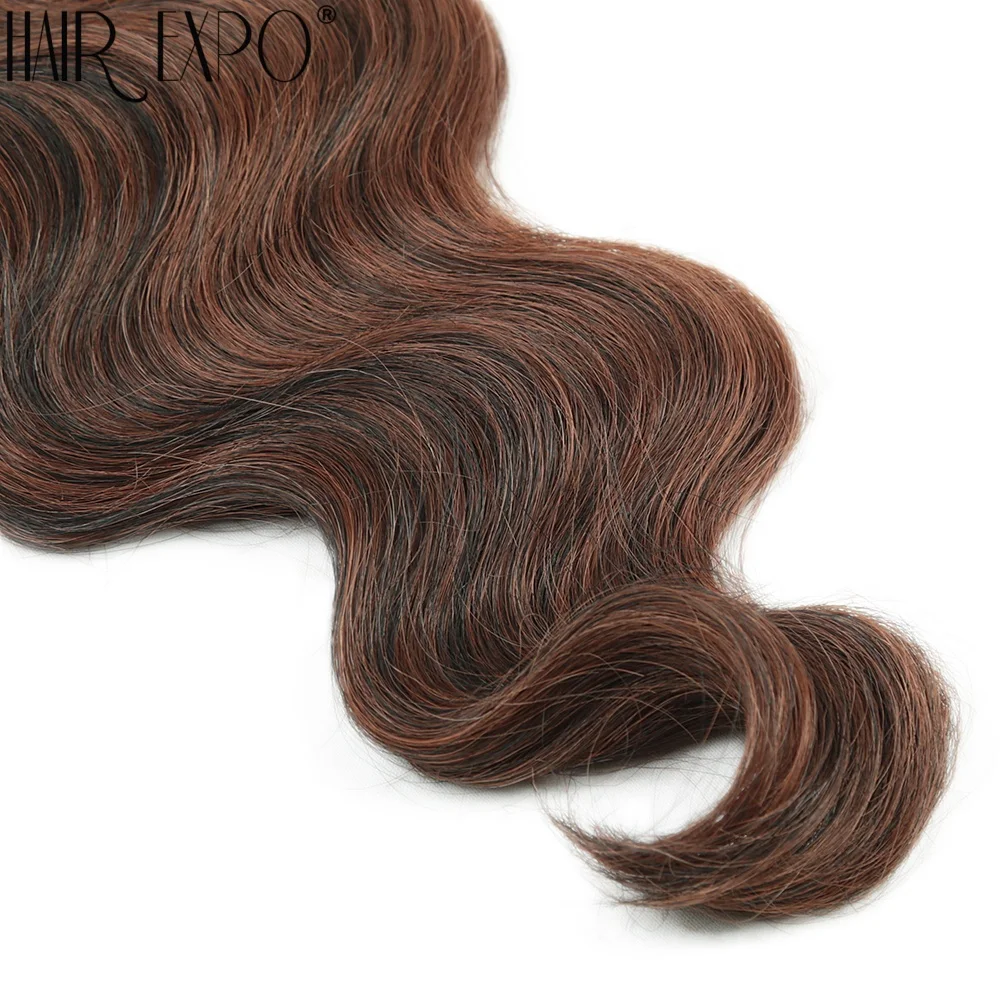 Bio Body Wave Hair Bundles 24Inch Piano Blonde Natural Synthetic Hair Extensions Ombre Thick Ponytail Loose Deep Hair Weaving