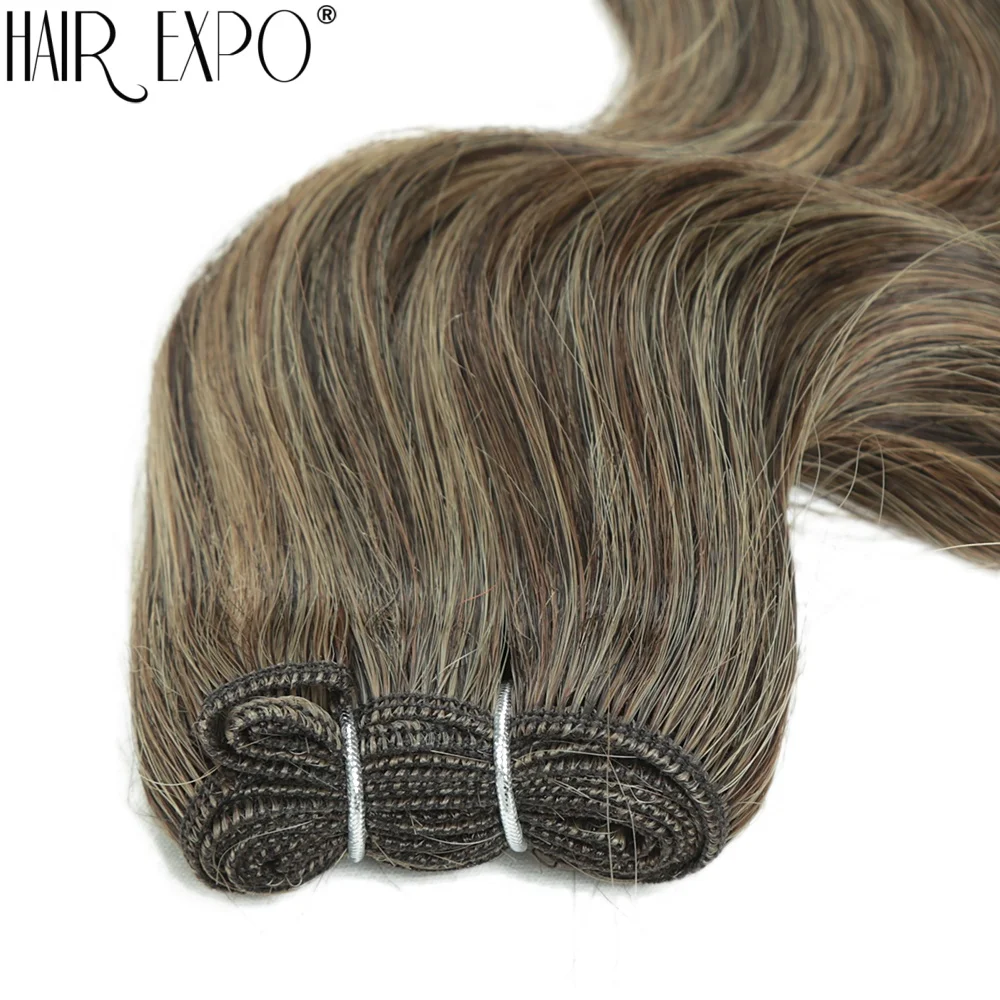 Bio Body Wave Hair Bundles 24Inch Piano Blonde Natural Synthetic Hair Extensions Ombre Thick Ponytail Loose Deep Hair Weaving