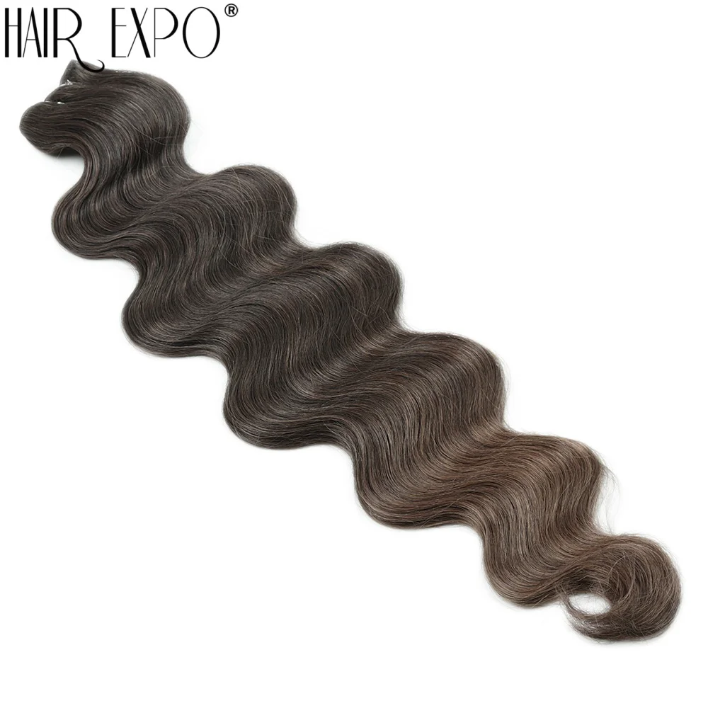 Bio Body Wave Hair Bundles 24Inch Piano Blonde Natural Synthetic Hair Extensions Ombre Thick Ponytail Loose Deep Hair Weaving